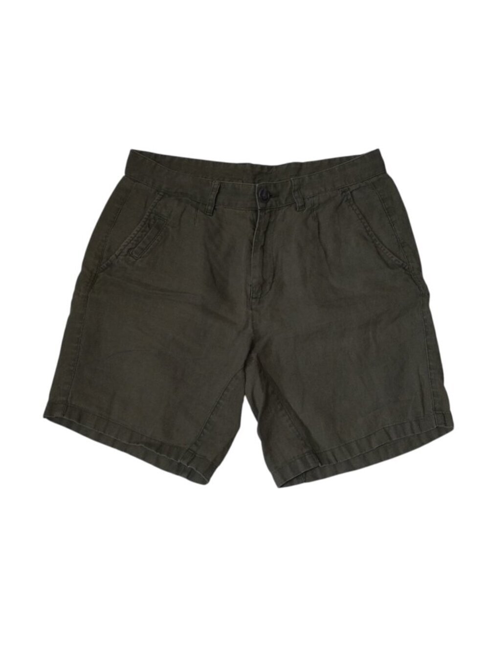 Armani Exchange 100% Linen Green Shorts Women's Size 29 Classic Vacation Beach